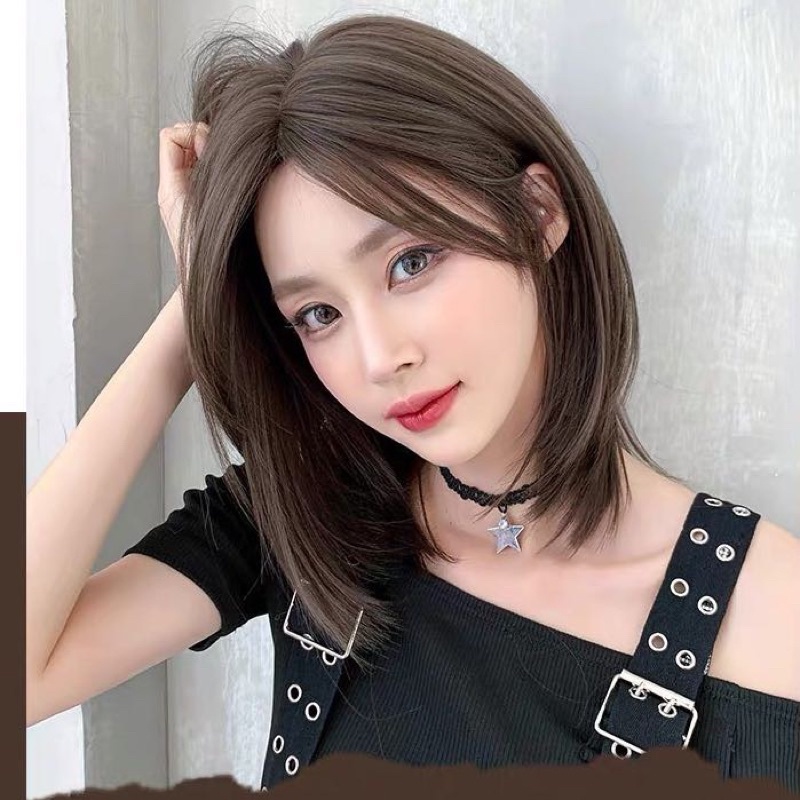 Tóc Giả Nguyên Đầu Hai Mái Cúp Lửng D119
