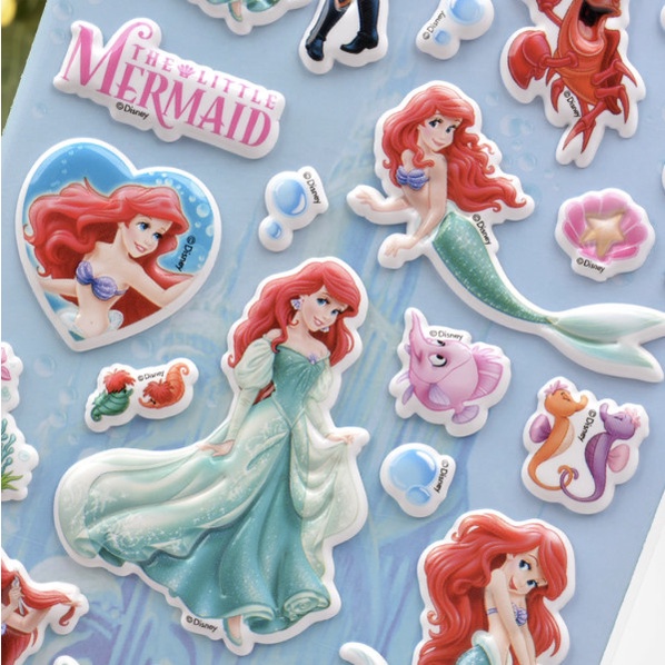 BỘ NHIỀU HÌNH sticker CÔNG CHÚA DISNEY NÀNG TIÊN CÁ HEO PEPPA cho bé GÁI hình dán 3D vừa chơi vừa học phát triển trí tuệ