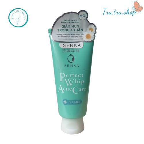 Sữa rửa mặt cho da mụn SENKA kiềm dầu , sữa rửa mặt Nhật Bản perfect whip acne care 100g