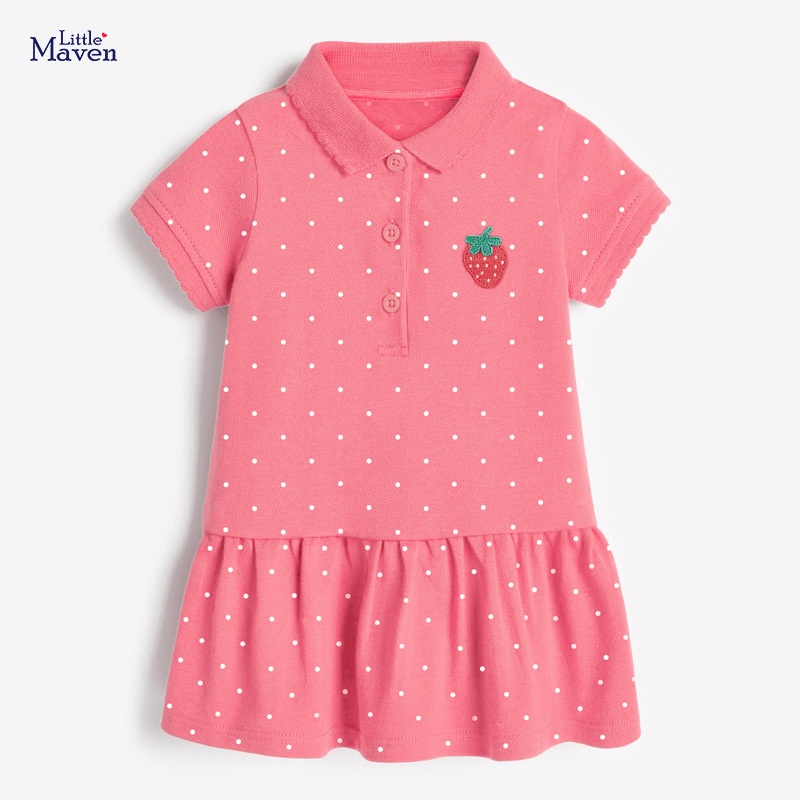 VÁY POLO BÉ GÁI LITTLE MAVEN DÁNG ĐUÔI CÁ HÀNG CAO CẤP CHO BÉ ĐI HỌC ĐI CHƠI ĐỦ SIZE 2-7T