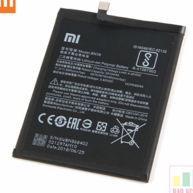 Pin xịn cho máy xiaomi BN36( có bảo hành)