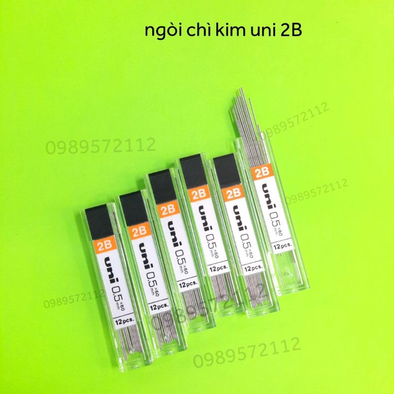 Ruột chì kim Uni 2B-0.5mm-Ngòi chì kim uni nhật bản