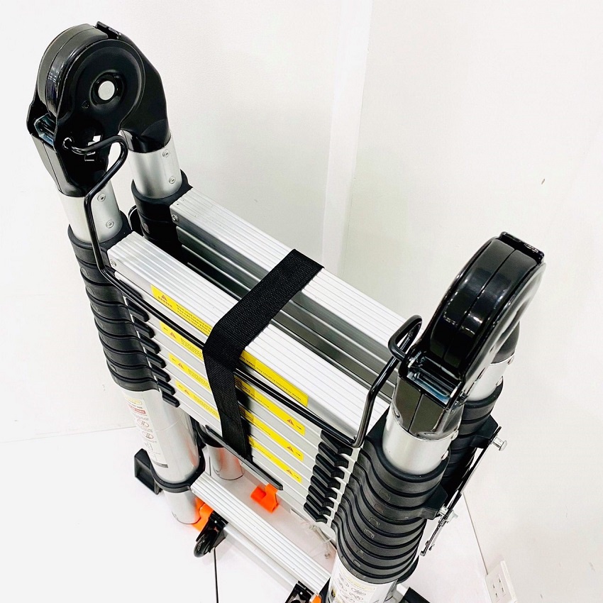 Thang nhôm rút đôi chữ A Sumika Thế Hệ Mới Tải 300kg cao 1.9m-6.4m - bảo hành 24 tháng - Luôn Có phụ Kiện Thay Thế