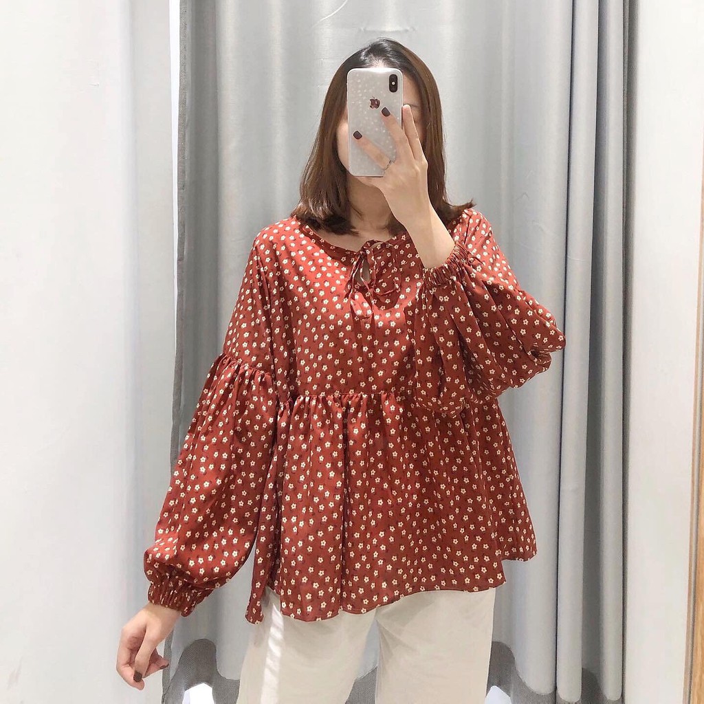 Áo bbd hoa nhí đỏ