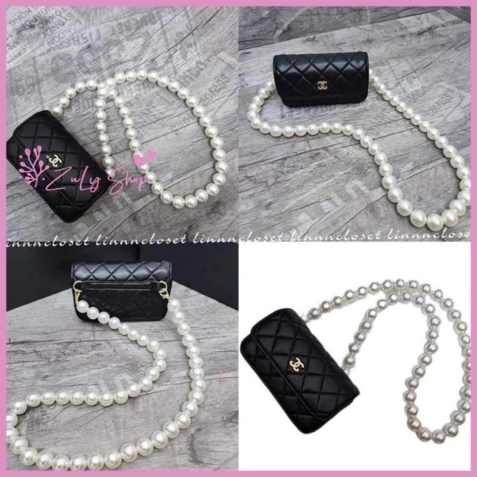 [KÈM QUÀ TẶNG] Túi đeo chéo màu đen dây ngọc [ss] | BigBuy360 - bigbuy360.vn