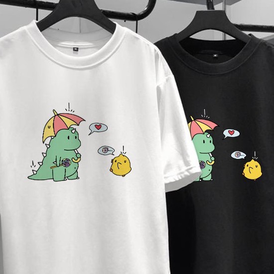 ÁO THUN UNISEX AOMI KHUNG LONG VIT TAY NGẮN TAY LỠ NAM NỮ CHẤT LƯỢNG CAO