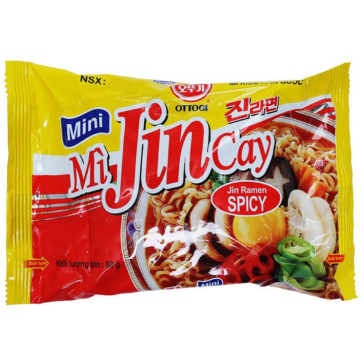 (COMBO 5 GÓI)MÌ JIN CAY GÓI 80G