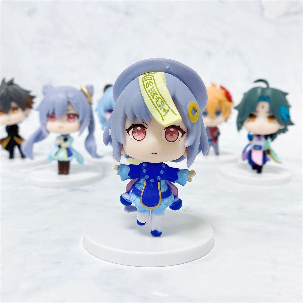 JARRED Mô Hình Búp Bê 10cm Keqing Qiqi Morax Tartaglia Dễ Thương