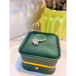 nhẫn bạc 1 viên đá chủ