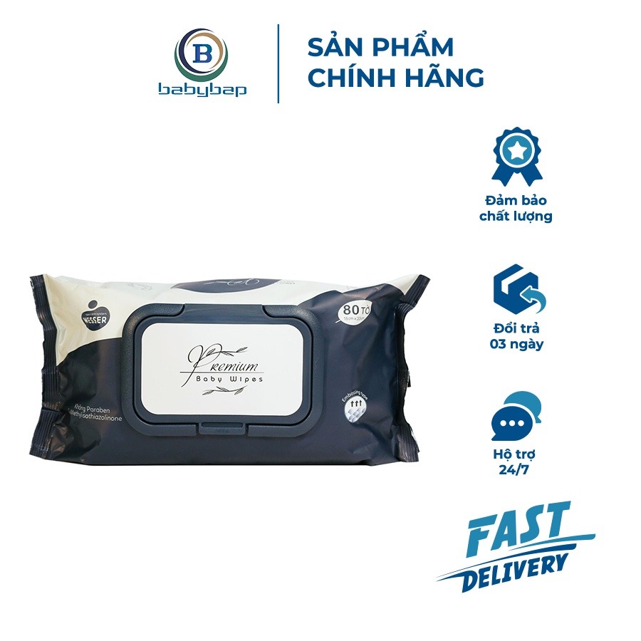 Khăn ướt cao cấp Wesser 80 tờ