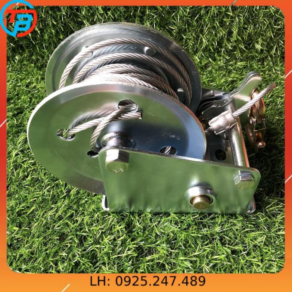 Tời quay tay 1200lbs-554kg CÁP THÉP Thái Bình Vina