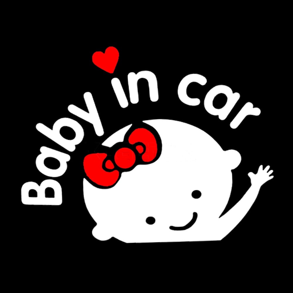 Decal dán xe hơi dễ thương dành cho bé