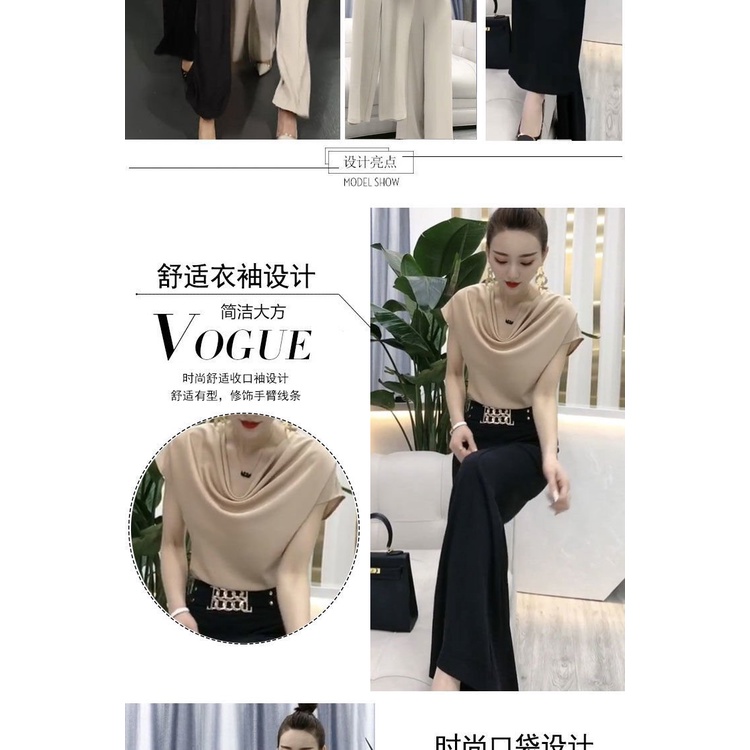 Bộ Áo / Quần Ống Rộng Phong Cách Phương Tây Thời Trang Mùa Hè Cho Nữ 2021