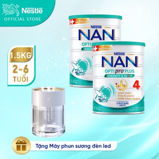  Bộ 2 Lon Sữa bột Nestlé NAN OPTIPRO PLUS 4 1500g với 5HMO Giúp tiêu hóa tốt+Tăng cường đề kháng