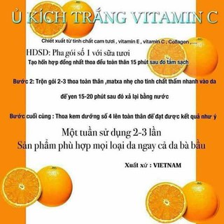 Set tắm trắng vitamin C Cam
