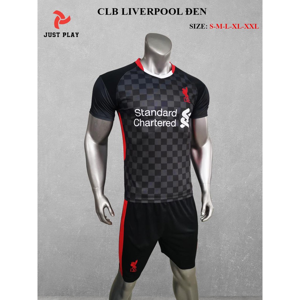 [ĐÁ BANH MẪU GIÁ RẺ ĐẸP] - Bộ đồ đá banh CLB LIVERPOOL ĐEN mùa giải mới -  chất vải thun lạnh - HÀNG SẴN CÓ - MẪU MỚI