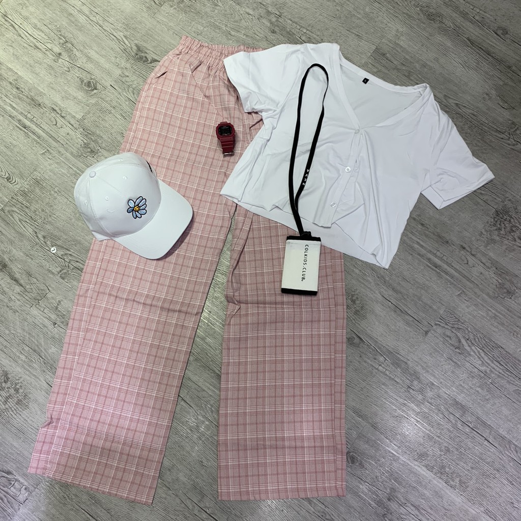 Quần PANT CARO ỐNG RỘNG v7
