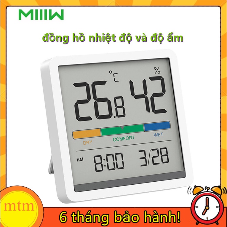 Đồng Hồ Đo Nhiệt Độ Và Độ Ẩm 3.34inch Màn Hình Lcd Tiện Dụng