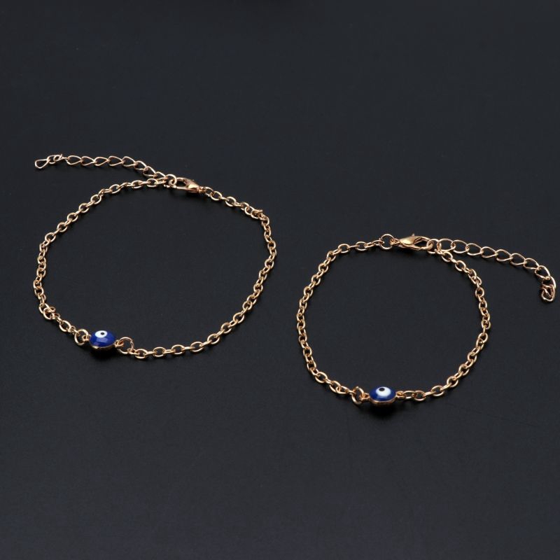 Lắc chân/ lắc tay họa tiết con mắt xanh dương độc đáo