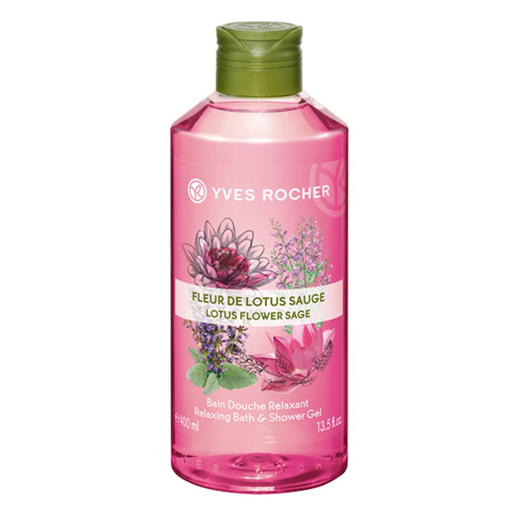 Gel Tắm Yves Rocher Relaxing Bath And Shower Gel Lotus Flower Sage 400ml