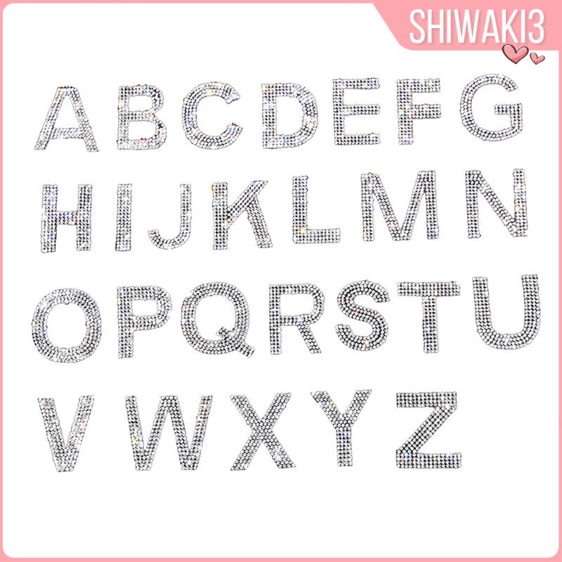 Set 26 Miếng Dán Ủi Quần Áo Hình Chữ Cái Đính Đá DIY Nhiều Màu Sắc