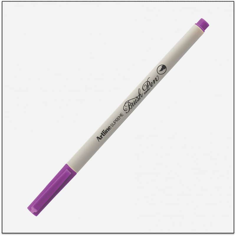 Combo 4 bút lông đầu cọ viết calligraphy Artline Supreme Brush EPFS-F - UP.PENS Collection - Purple Colors 1
