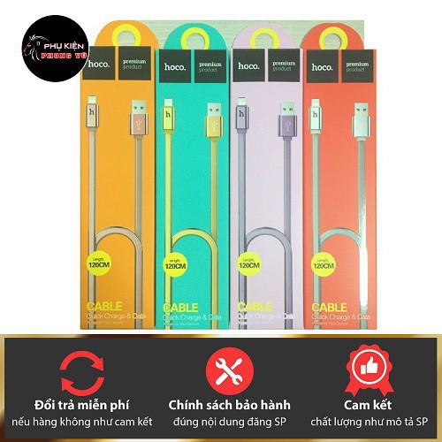 SALE SẬP SÀN - Sạc Hoco tự ngắt 200 cm siêu bền sạc nhanh cho các dòng iphone