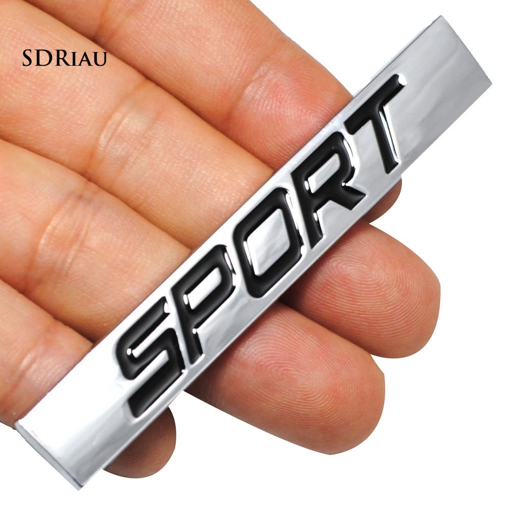 Miếng dán kim loại trang trí xe hình chữ SPORT