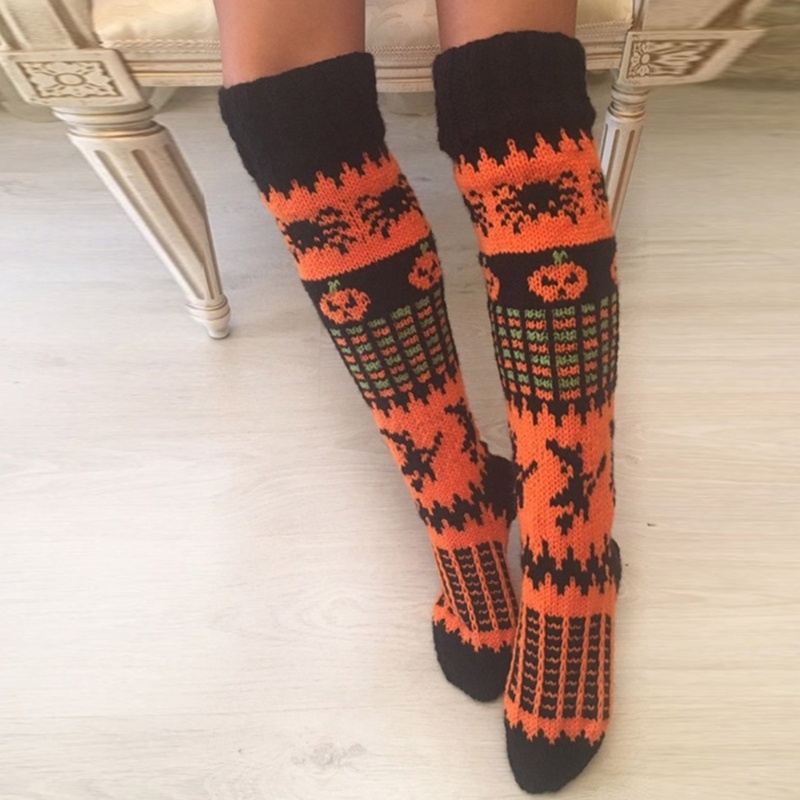 Tất Dệt Kim Dài Qua Gối Giữ Ấm Mùa Đông Thời Trang Cho Nữ