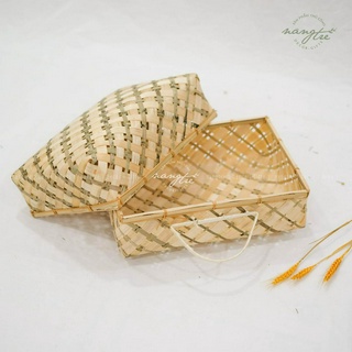 Khay/giỏ tre đan đựng hoa quả đồ ăn - Trang trí decor thân thiện môi trường