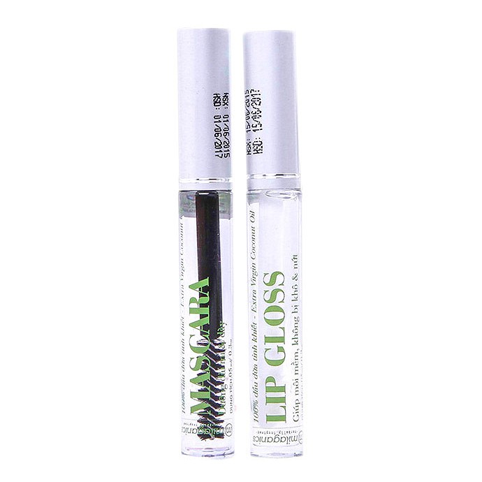 Combo Mascara Dầu Dừa Dưỡng Mi Milaganics + Tinh Chất Dưỡng Môi Lip Gloss Milaganics | BigBuy360 - bigbuy360.vn