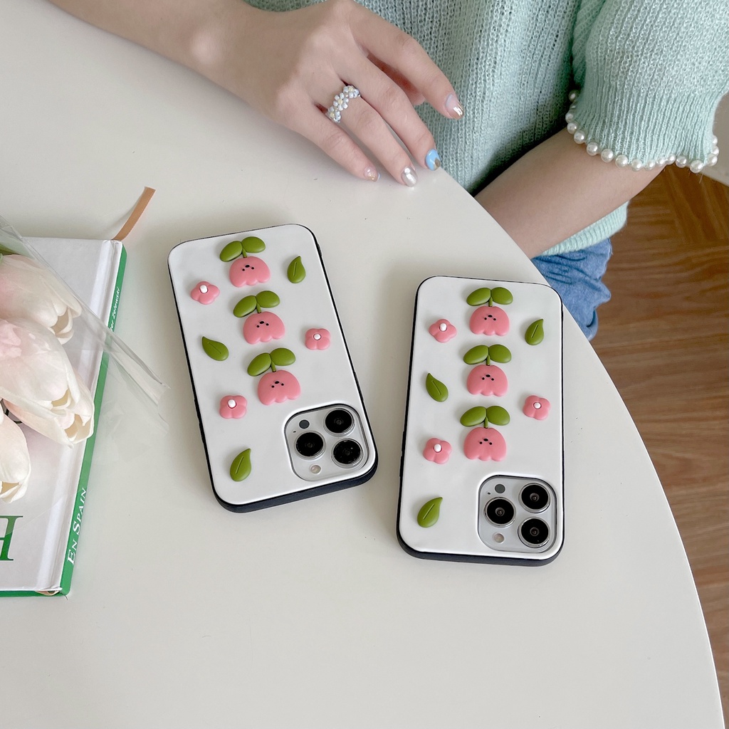 Ốp Điện Thoại Tpu Mềm Hình Hoa Tulip 3D Cho iphone 12 11 13 Pro Max 7 8 Plus 12 Pro Max X Xs Xr Xsmax