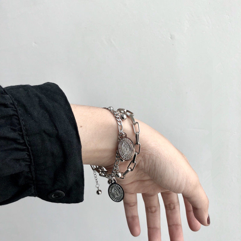 Vòng Tay Hai Lớp Mặt Hình Chúa Jesus Thời Trang Cho Nữ