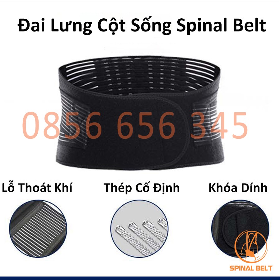 Đai Lưng Cột Sống Spinal Belt Cho Người Thoái Hóa - Thoát Vị- MS2 - Mẫu 6 Thanh Đỡ