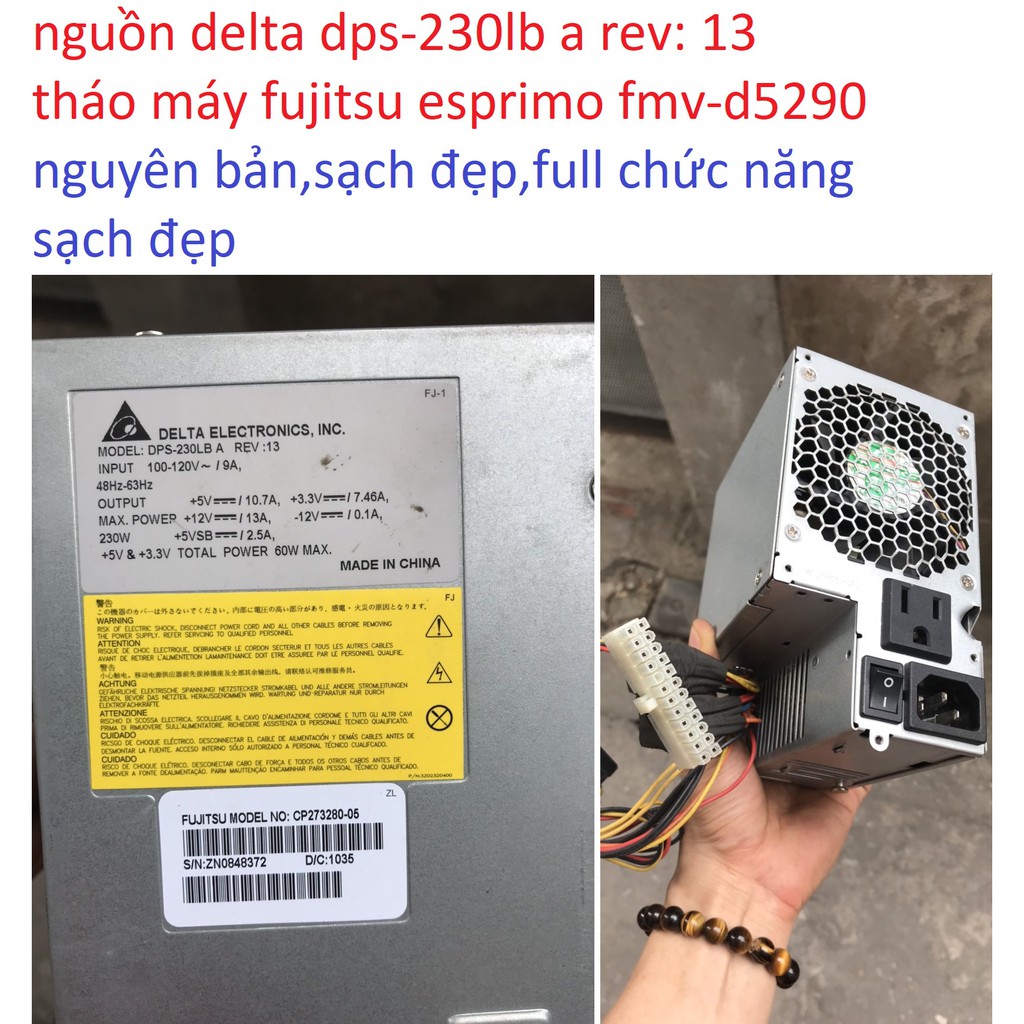 nguồn DPS-230LB A REV: 13 d5290 fmv esprimo fujitsu SFF đồng bộ PSU power supply unit máy tính delta dps 230lb a,g620