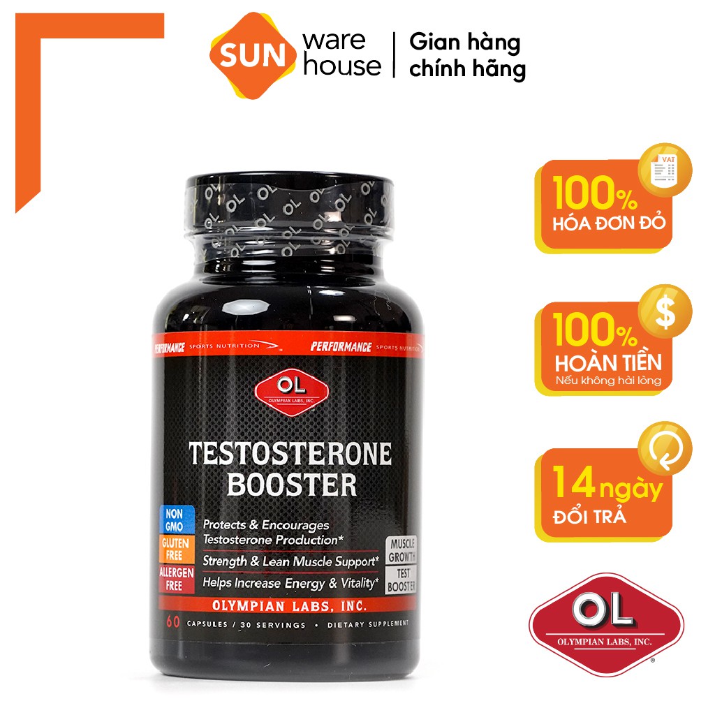 Viên Uống Hỗ Trợ Cân Bằng Và Tăng Cường Sinh Lý Nam OLYMPIAN LABS Testosterone Booster 60 Viên