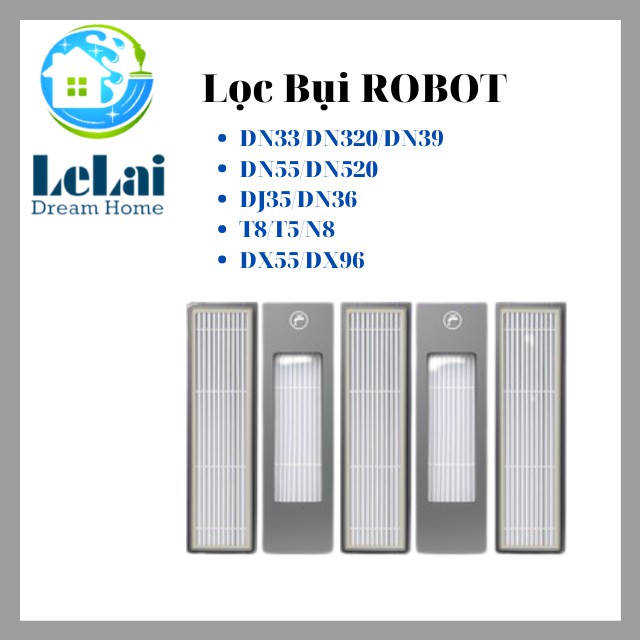 Lọc Xốp Hepa Dành Cho Robot Hút Bụi Lau Nhà Ecovacs Deebot Dn33, Dn55, Dn39, Dn320, Dn36, Dn520, Dn58 - LeLai Shop