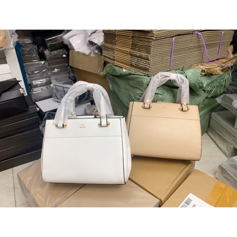 Túi L.Y.N quai cầm kèm dây đeo chéo sz 23cm