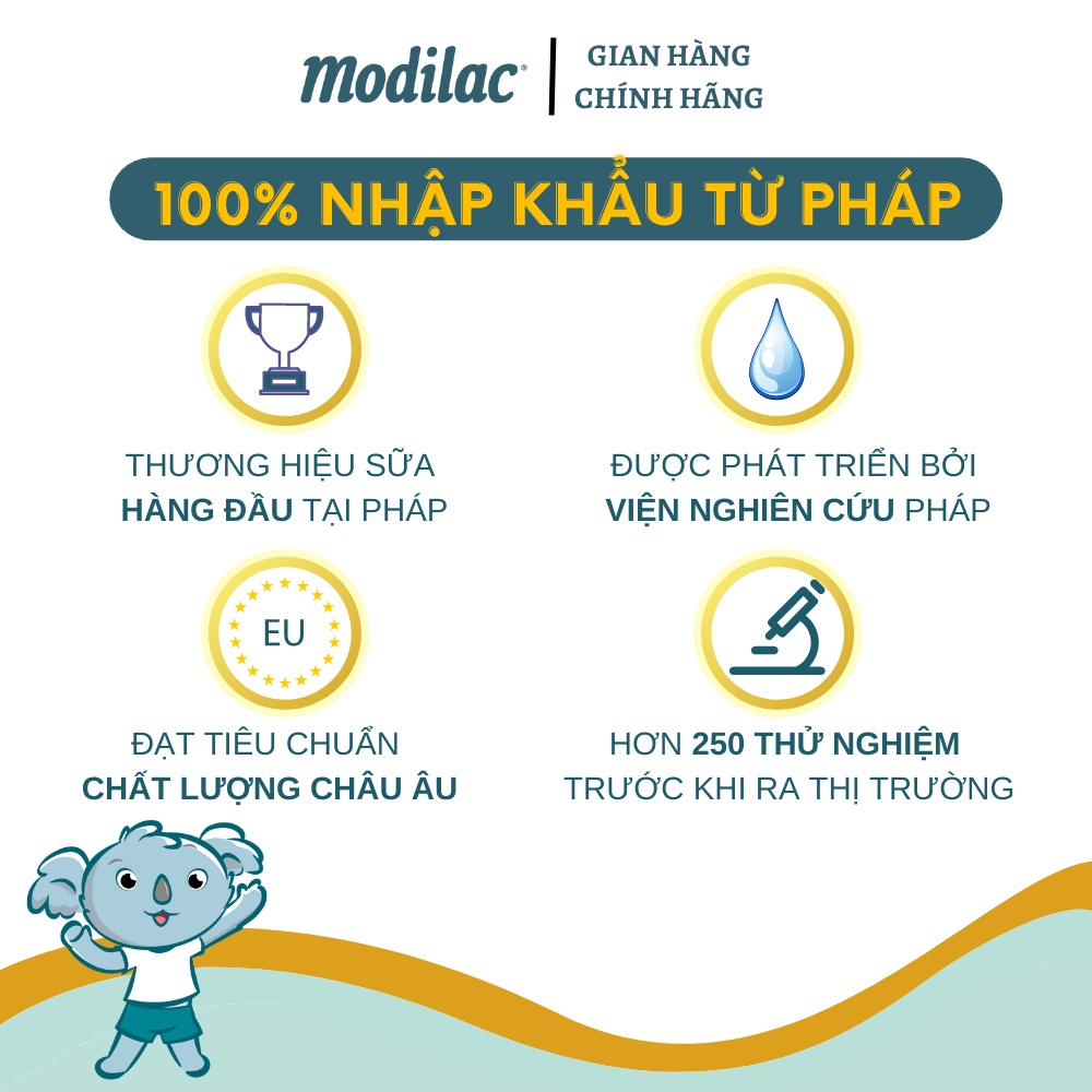 Sữa bột MODILAC DOUCEA 1 400G cho trẻ từ 0-6 tháng, phát triển miễn dịch và khả năng tư duy của trẻ