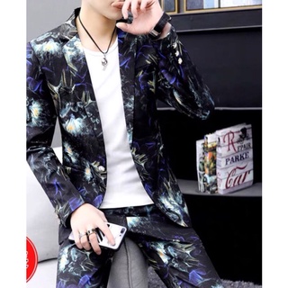 Bộ vest nam hoạ tiết