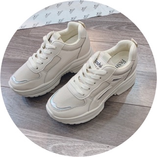 Giày sneaker độn đế 6 cm trắng