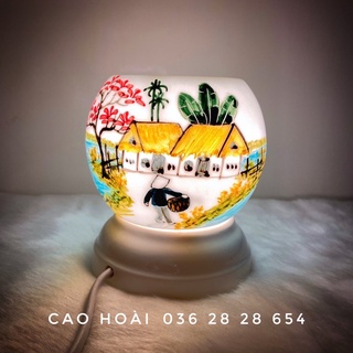 Đèn xông tinh dầu gốm sứ Bát Tràng - Sứ Thấu Quang size 9cm * 11cm