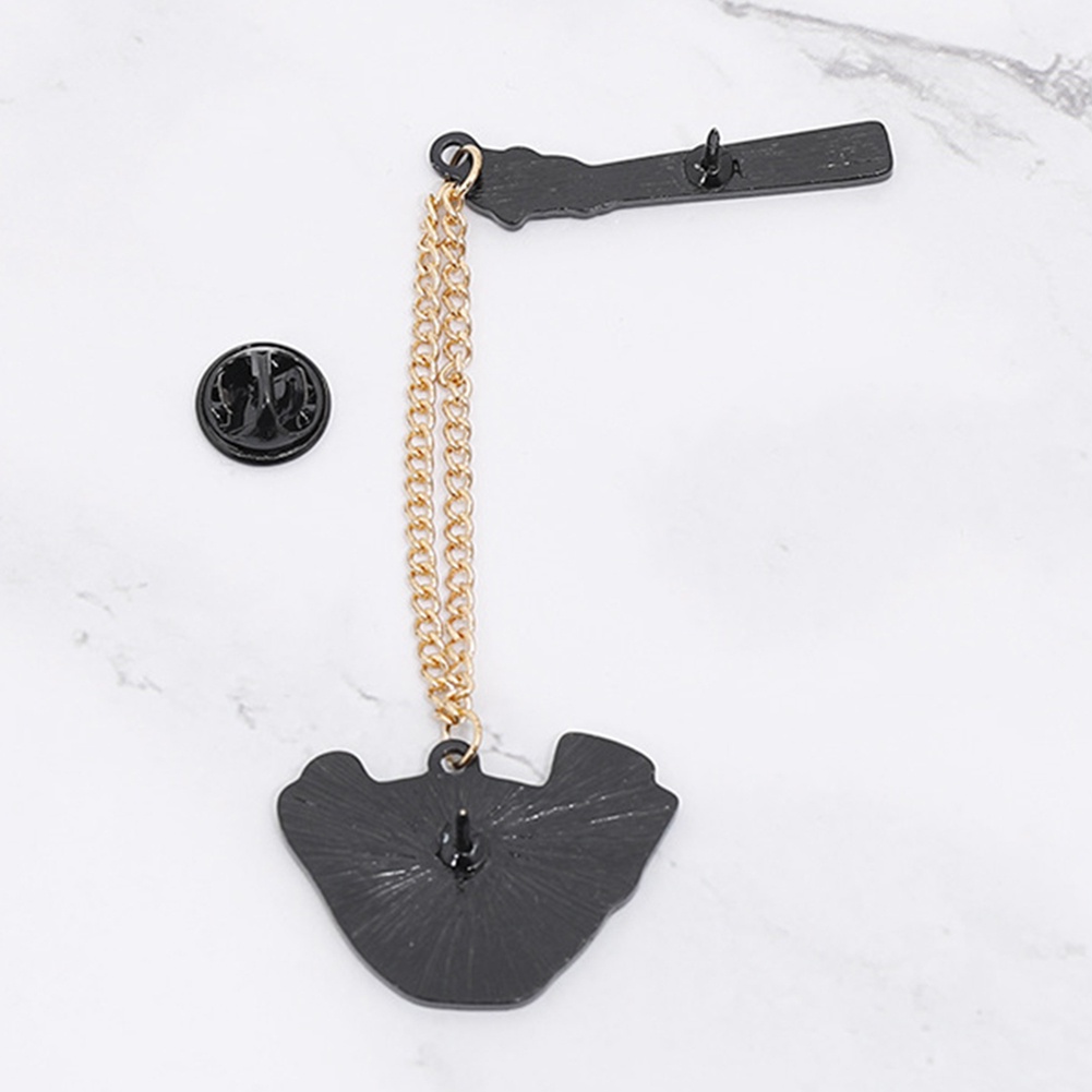 Trâm cài áo tráng men hình tô mì Nhật Bản phối dây chuỗi thời trang