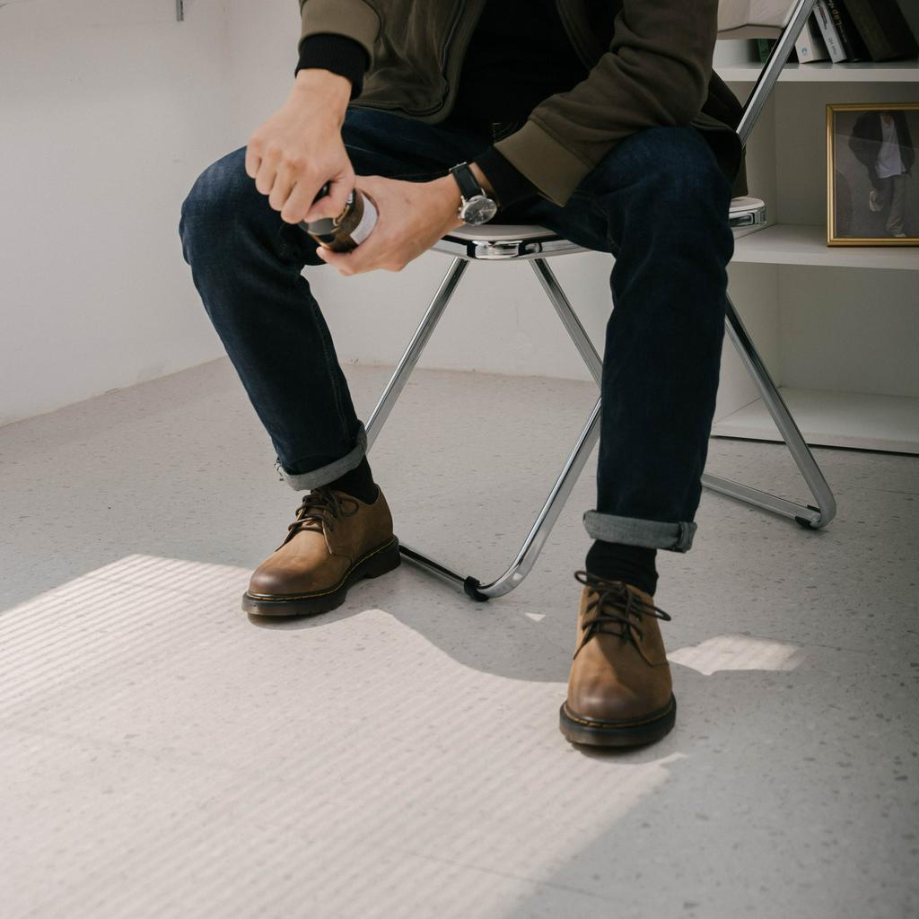 Derby Martens Da Sáp - Giày Đốc Da Thật - Phiên Bản 1461 - Đế Crepe - Màu Nâu Bạc Xỉu - Nâu Cacao - Đức Linh EZB151