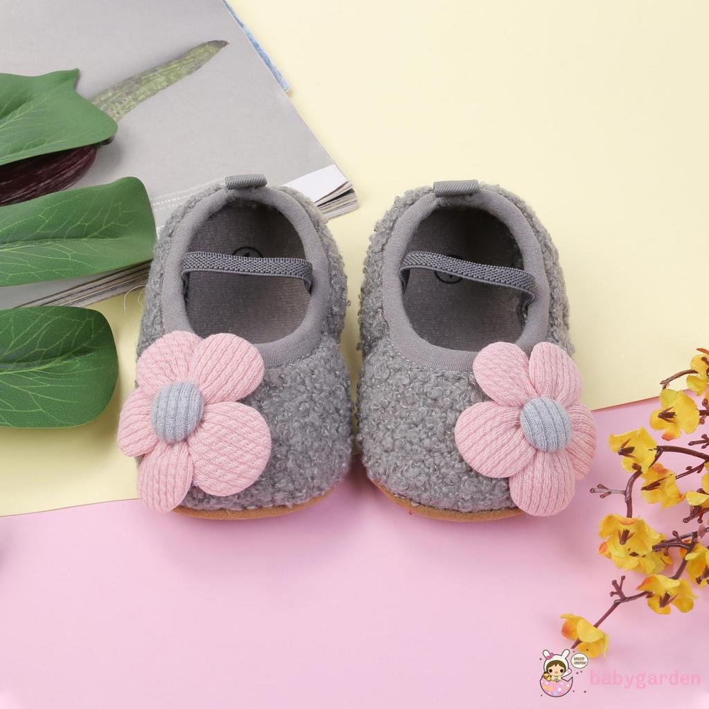 Giày da lộn đế mềm chống trượt dành cho bé gái