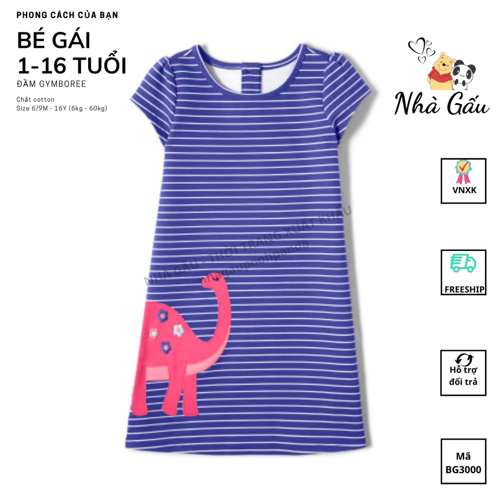 Đầm GYMBOREE tím hàng đẹp cho bé gái BG2251