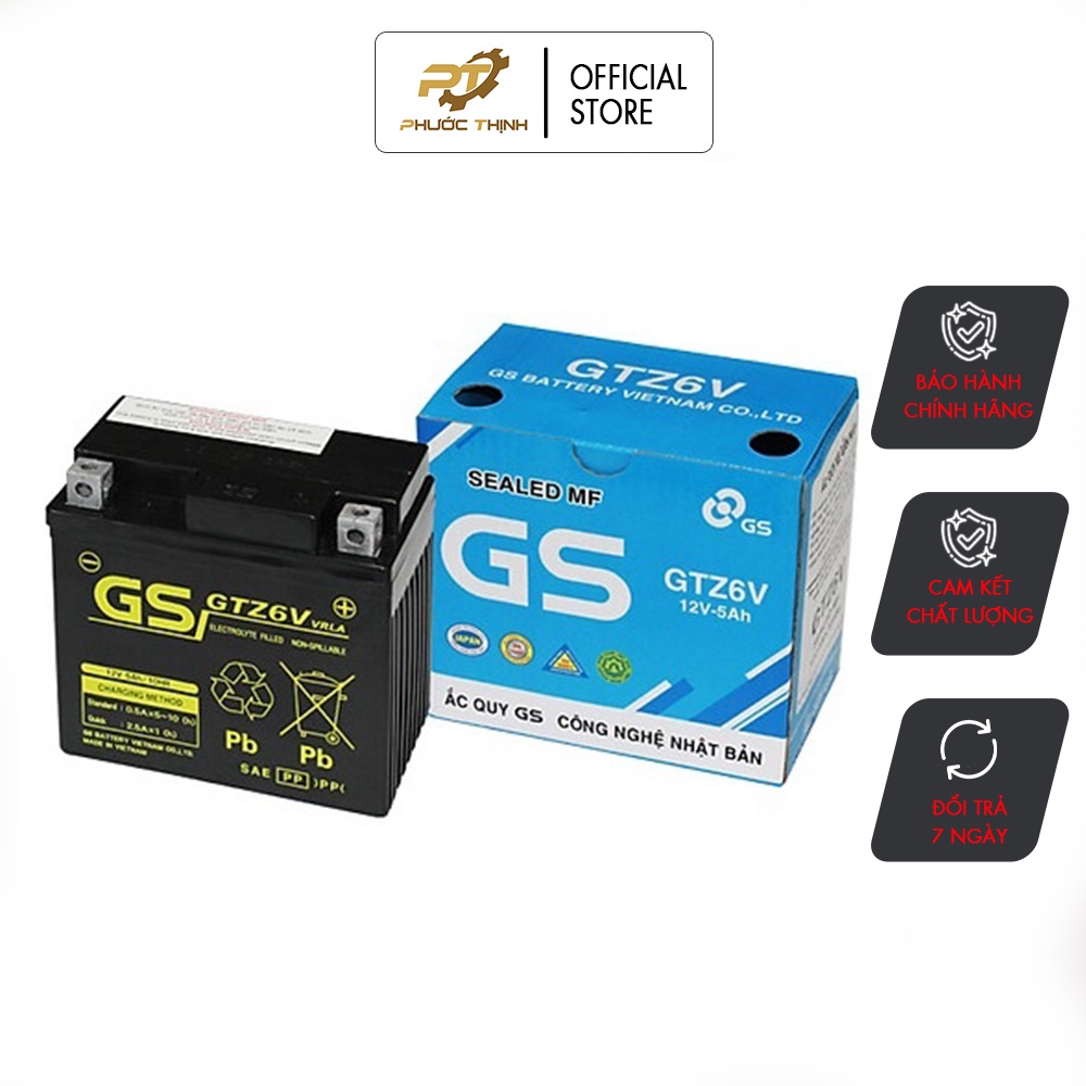 Bình Ắc Quy Chính Hãng GS Dành cho Xe số Xe ga - bình ắc quy gs - 31500K01901