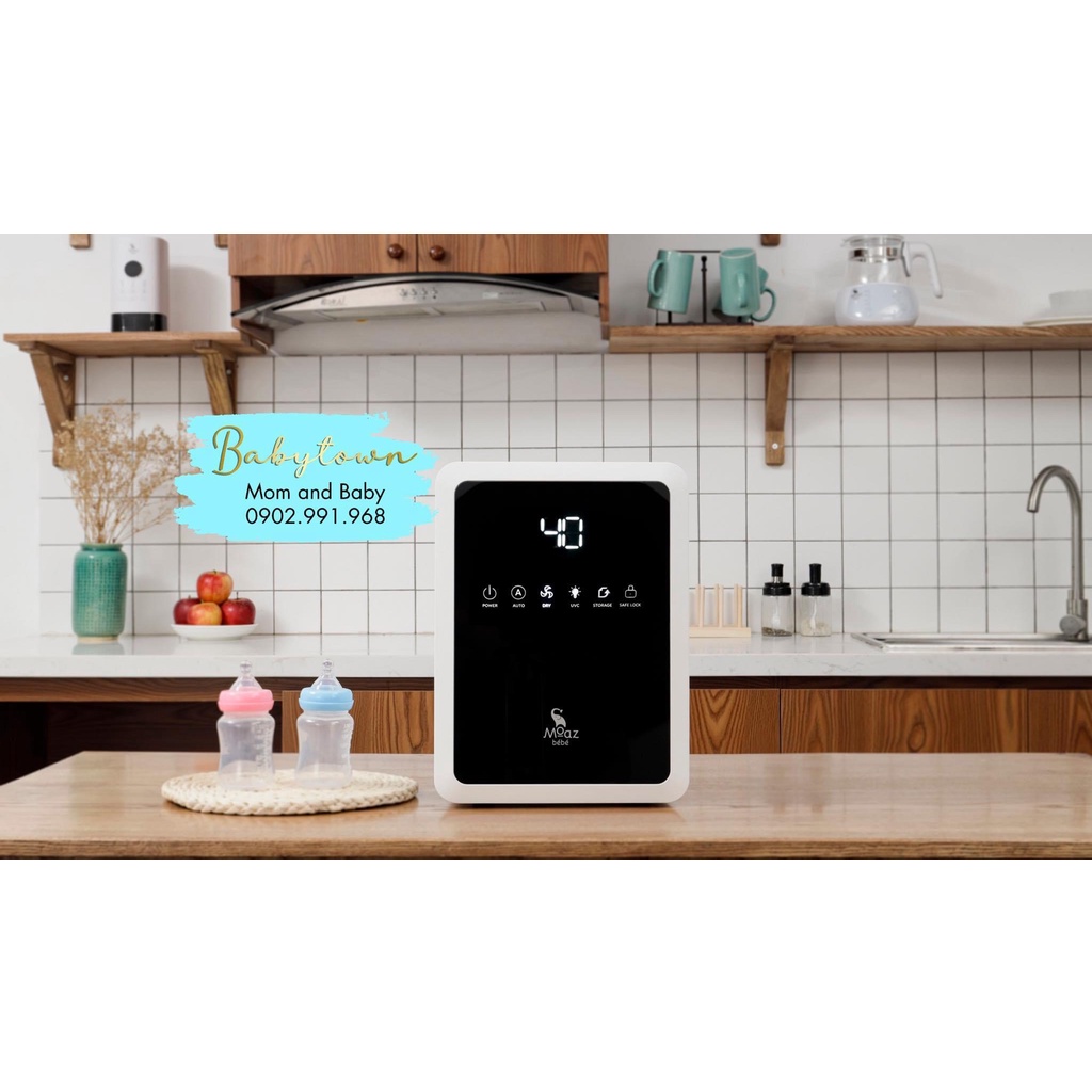 [CHÍNH HÃNG] Máy Tiệt Trùng Sấy Khô Tia UVC Và Bảo Quản Bình Sữa Moaz Bebe Promax MB-038