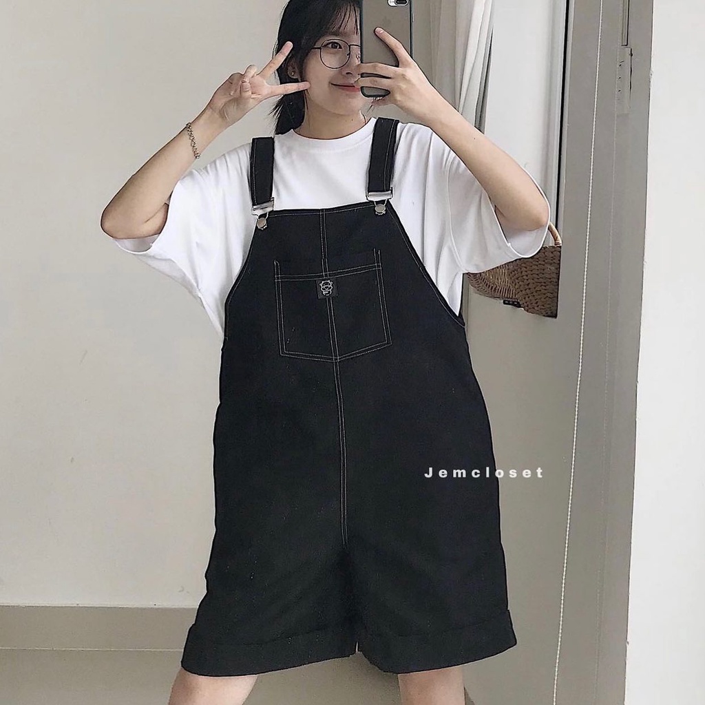 Yếm Quần Short Nữ Hai Dây Quần Yếm Chất Kaki Form Rộng Có Túi Trước Ngực Siêu Dễ Thương SOW-7163 Gous Official