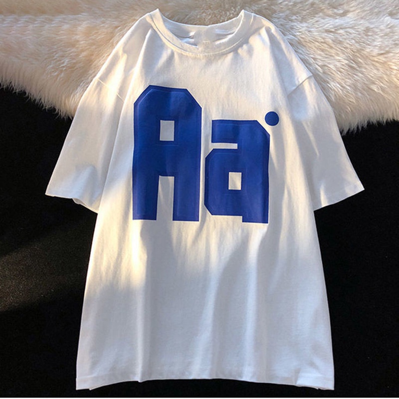 Áo Thun Tay Ngắn Cổ Tròn In Họa Tiết Đơn Giản Thời Trang Cho Nữ